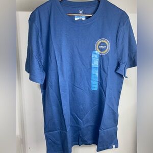 Hurley Logo Tee Short Sleeve Est Ninety Nine Men’s Sz L Submarine Blue